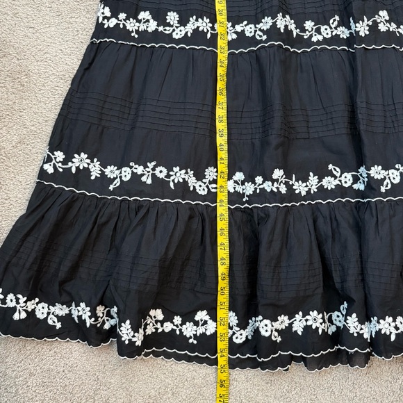 FARM Rio‎ Embroidered Long Sleeve Tiered Maxi Dress Black XS - Picture 12 of 12